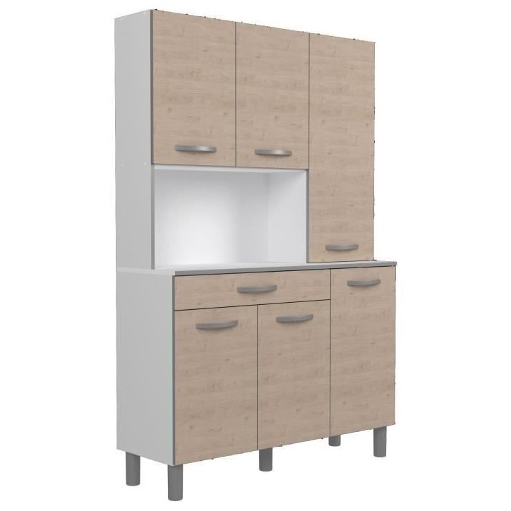 OSLO Buffet de 120 cm - 1 Tiroir et 6 Portes - L 120 x P 40 x H 185 cm - Coloris Chene OSLO Buffet de 120 cm - 1 Tiroir et 6 Portes - L 120 x P 40 x H 185 cm - Coloris Chene