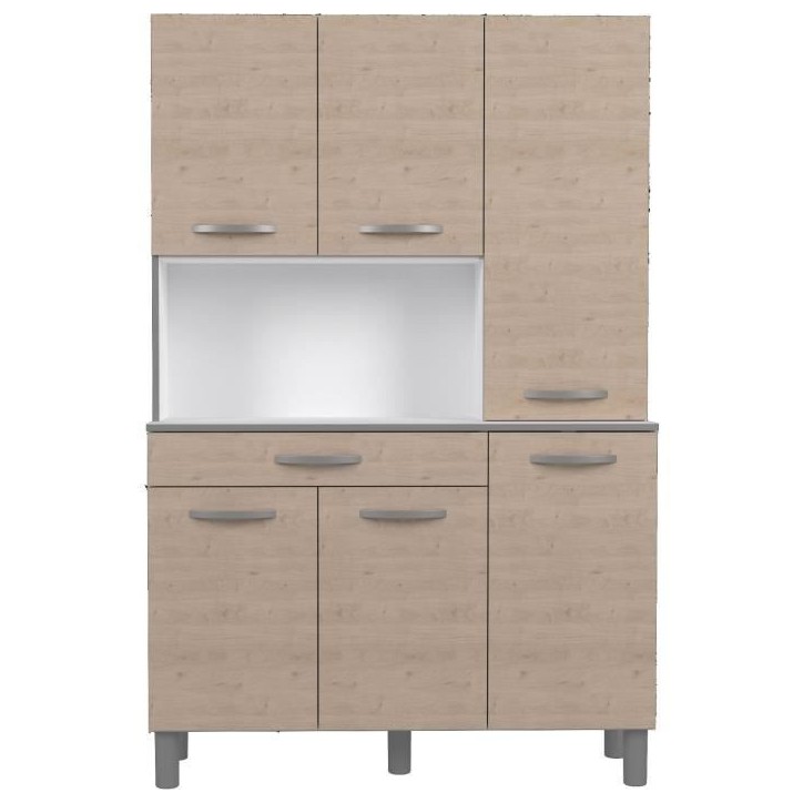 OSLO Buffet de 120 cm - 1 Tiroir et 6 Portes - L 120 x P 40 x H 185 cm - Coloris Chene OSLO Buffet de 120 cm - 1 Tiroir et 6 Portes - L 120 x P 40 x H 185 cm - Coloris Chene