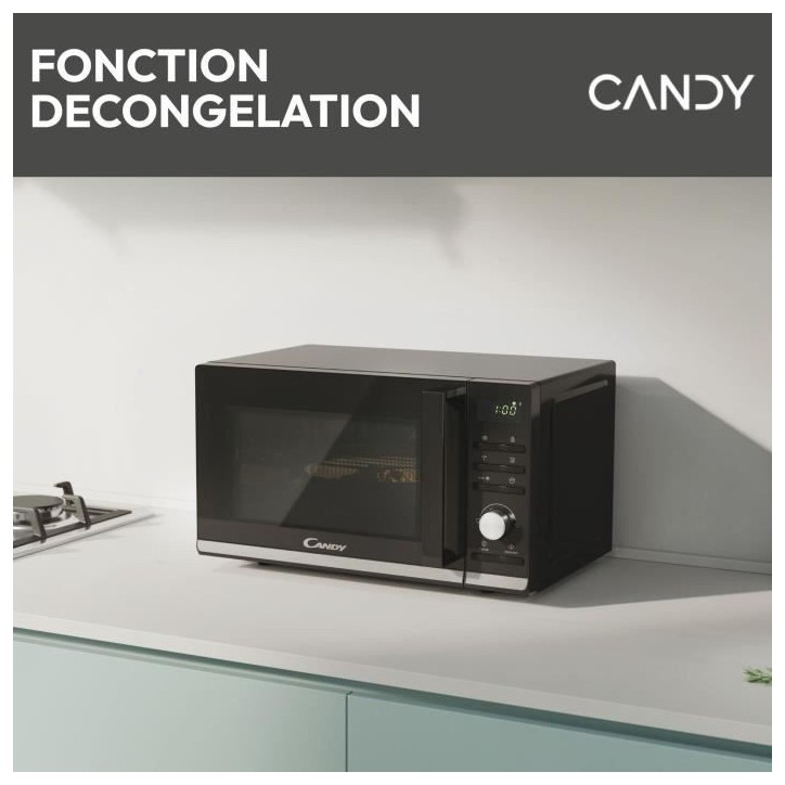 Micro-ondes Gril Candy Moderna CMGA20TNDB 700W 20L Digital Noir - Fonction Décongélation - 11 Niveaux de Puissance - 19 Menus Micro-ondes Gril Candy Moderna CMGA20TNDB 700W 20L Digital Noir - Fonction Décongélation - 11 Niveaux de Puissance - 19 Menus