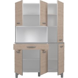 OSLO Buffet de 120 cm - 1 Tiroir et 6 Portes - L 120 x P 40 x H 185 cm