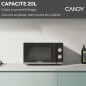CMG20TNMB Micro-ondes Gril CANDY Moderna 20L 700W - Gril 900W - UI mécanique 6 niveaux de puissance - Fonction Décongélation