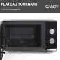 CMG20TNMB Micro-ondes Gril CANDY Moderna 20L 700W - Gril 900W - UI mécanique 6 niveaux de puissance - Fonction Décongélation