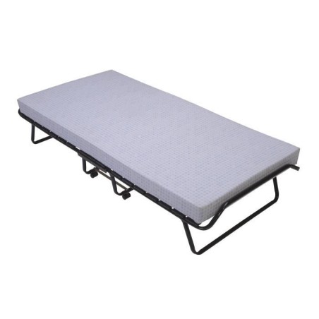 SEDAC Lit d'appoint pliant 17 lattes 90x190cm + Matelas mousse 10 cm