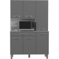 OSLO Buffet de 120 cm - 1 Tiroir et 6 Portes - L 120 x P 40 x H 185 cm - Coloris Gris brillant - EKIPA OSLO Buffet de 120 cm - 1 Tiroir et 6 Portes - L 120 x P 40 x H 185 cm - Coloris Gris brillant - EKIPA