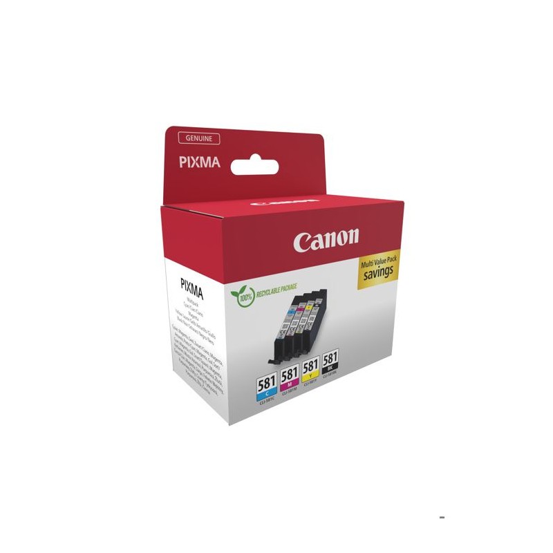 Cartouche d'encre - CANON - CLI-581 - Multi-couleurs - Jet d'encre - C Cartouche d'encre - CANON - CLI-581 - Multi-couleurs - Jet d'encre - C