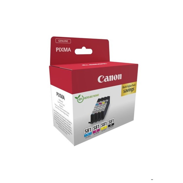 Cartouche d'encre - CANON - CLI-581 - Multi-couleurs - Jet d'encre - Compatible