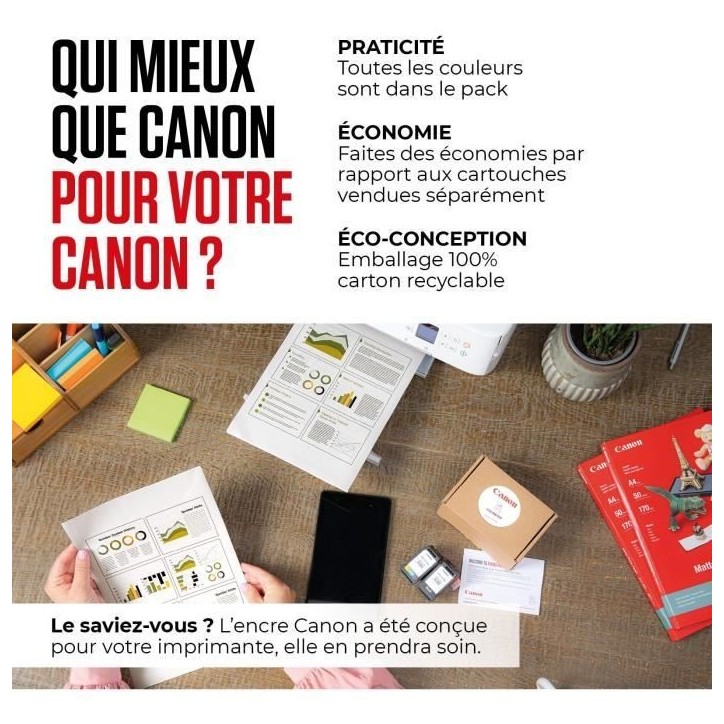 Cartouche d'encre - CANON - CLI-581 - Multi-couleurs - Jet d'encre - Compatible