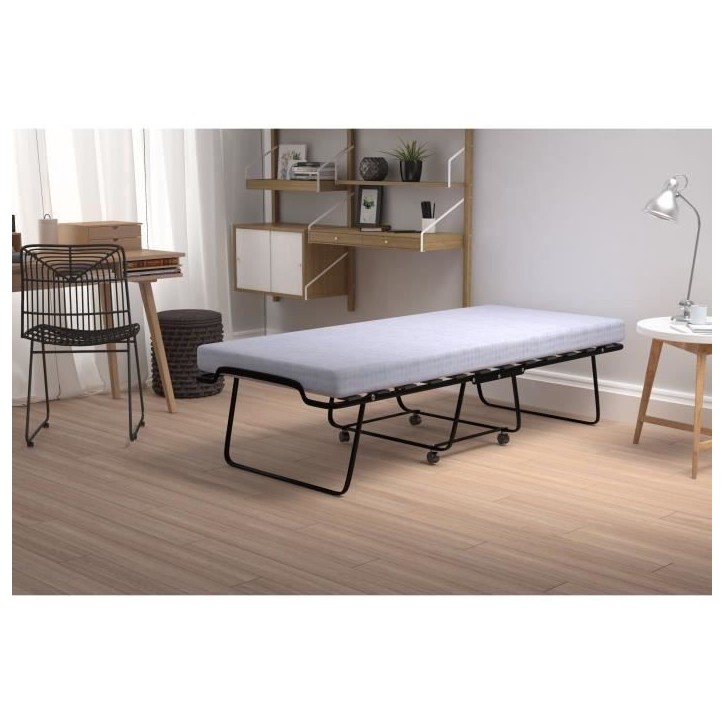 SEDAC Lit d'appoint pliant 17 lattes 90x190cm + Matelas mousse 10 cm SEDAC Lit d'appoint pliant 17 lattes 90x190cm + Matelas mousse 10 cm