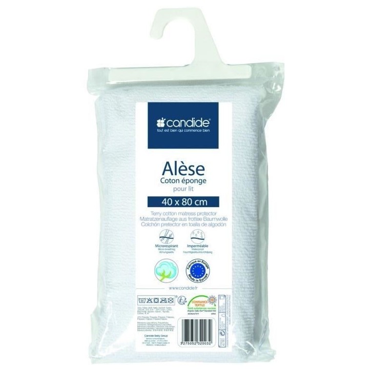 Alese éponge - CANDIDE - 232003 - 40x80 cm - Blanc