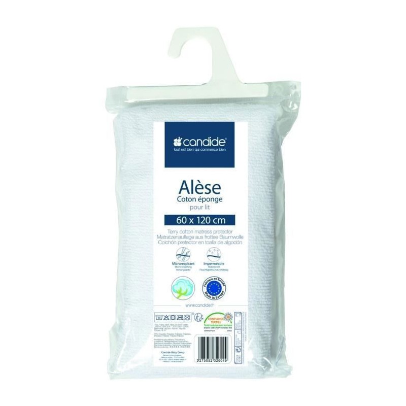 Protege Matelas Bébé 60x120 - Alese Bébé - Silencieux - Imperméab