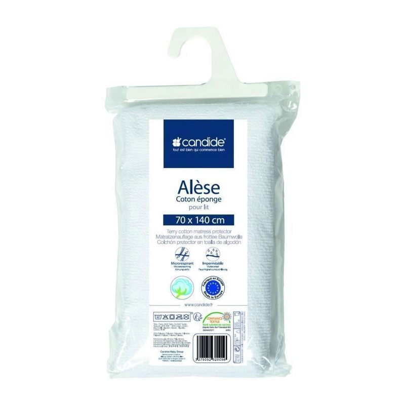 Alese éponge - CANDIDE - 232005 - 70x140 cm - Blanc Alese éponge - CANDIDE - 232005 - 70x140 cm - Blanc