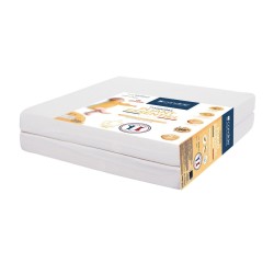 Matelas Bébé Pliant 2 Parties TINEO 60x120x7cm Essentiel Fabriqué E