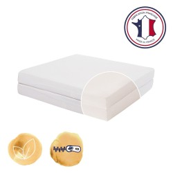 Matelas Bébé Pliant 2 Parties TINEO 60x120x7cm Essentiel Fabriqué E
