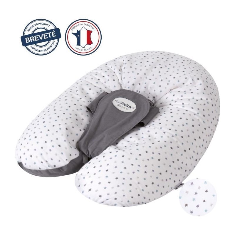 Coussin de maternité - CANDIDE - Multirelax - Polyester / Coton - Gri