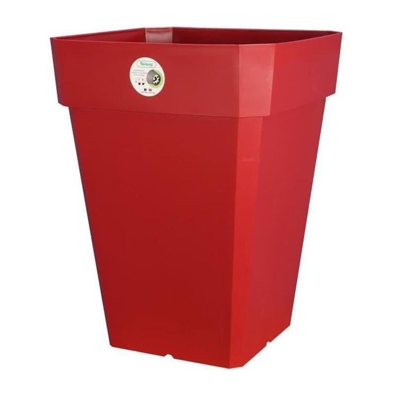 RIVIERA Pot de fleurs carré Soleilla en plastique - 49 x 49 x H 50 cm RIVIERA Pot de fleurs carré Soleilla en plastique - 49 x 49 x H 50 cm