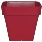 RIVIERA Pot de fleurs carré Soleilla en plastique - 49 x 49 x H 50 cm - 65 L - Rouge