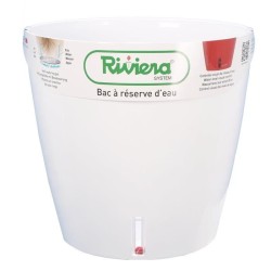 Pot de fleur rond Eva New en plastique - RIVIERA - Ø 31 cm - 14,5 L -