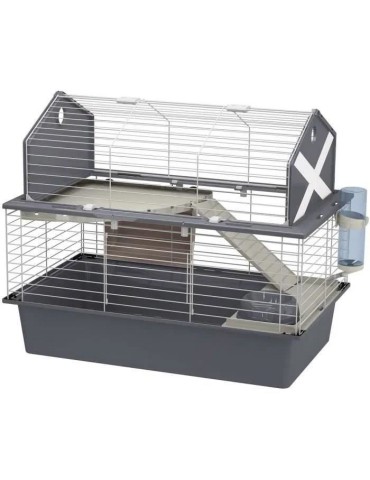 Cage pour lapins avec accessoires 78 x 48 x 65 cm - BARN80 - FERPLAST