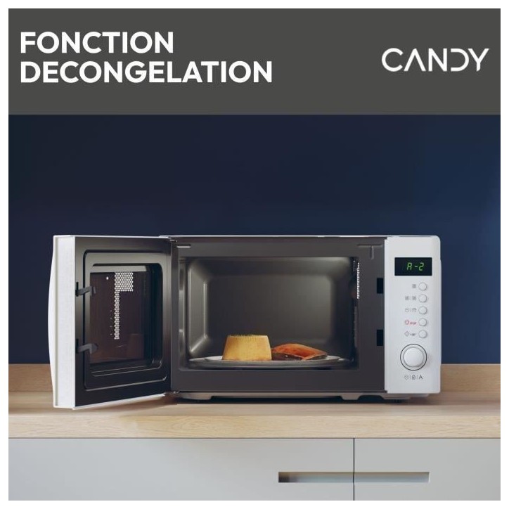 Micro-ondes Candy Idea CMWA20SDLW 700W Digital 20L Blanc - Fonction Décongélation - 5 Niveaux de Puissance - 8 Menus Automatiq Micro-ondes Candy Idea CMWA20SDLW 700W Digital 20L Blanc - Fonction Décongélation - 5 Niveaux de Puissance - 8 Menus Automatiq