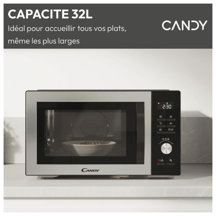 Micro-ondes Combi Candy Essenza CMCA29EDLB 1000W 29L Digital Noir -Combiné a chaleur tournante- 5 Niveaux de Puissance -10 Menu Micro-ondes Combi Candy Essenza CMCA29EDLB 1000W 29L Digital Noir -Combiné a chaleur tournante- 5 Niveaux de Puissance -10 Menu