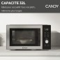 Micro-ondes Combi Candy Essenza CMCA29EDLB 1000W 29L Digital Noir -Combiné a chaleur tournante- 5 Niveaux de Puissance -10 Menu
