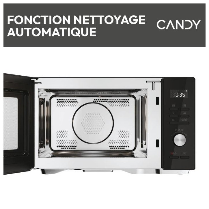 Micro-ondes Combi Candy Essenza CMCA29EDLB 1000W 29L Digital Noir -Combiné a chaleur tournante- 5 Niveaux de Puissance -10 Menu Micro-ondes Combi Candy Essenza CMCA29EDLB 1000W 29L Digital Noir -Combiné a chaleur tournante- 5 Niveaux de Puissance -10 Menu