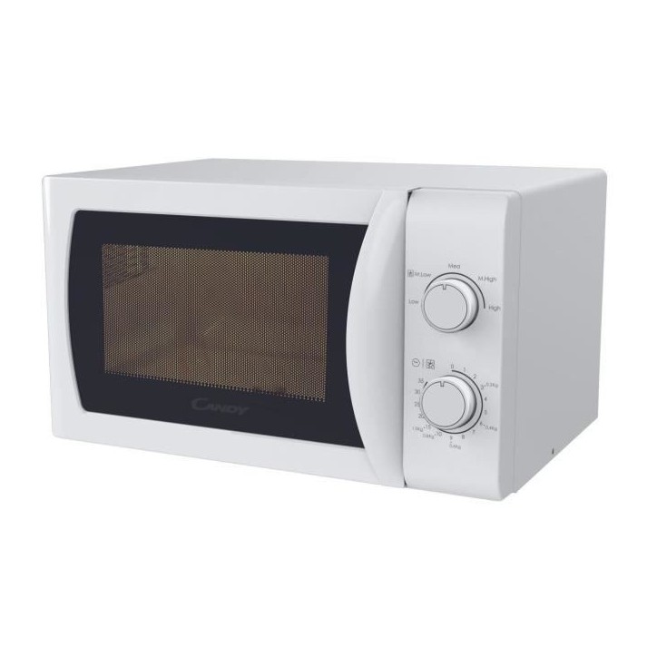 CMW20SMW Micro-ondes Mono CANDY Idea - 20L - MO : 700W - UI mécanique - 5 niveaux de puissance - Blanc CMW20SMW Micro-ondes Mono CANDY Idea - 20L - MO : 700W - UI mécanique - 5 niveaux de puissance - Blanc