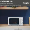 CMW20SMW Micro-ondes Mono CANDY Idea - 20L - MO : 700W - UI mécanique