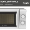 CMW20SMW Micro-ondes Mono CANDY Idea - 20L - MO : 700W - UI mécanique