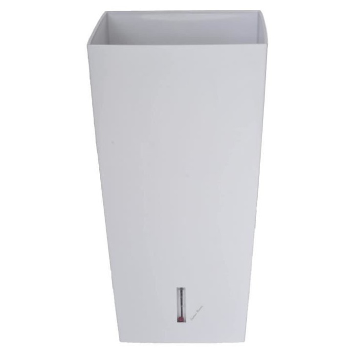 RIVIERA Pot de fleurs carré Eva New en plastique - 28 x 28 x H 52 cm - 31 L - Blanc RIVIERA Pot de fleurs carré Eva New en plastique - 28 x 28 x H 52 cm - 31 L - Blanc