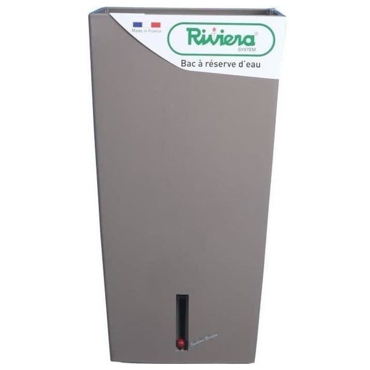 RIVIERA Pot de fleurs carré Eva New en plastique - 28 x 28 x H 52 cm - 31 L - Taupe RIVIERA Pot de fleurs carré Eva New en plastique - 28 x 28 x H 52 cm - 31 L - Taupe