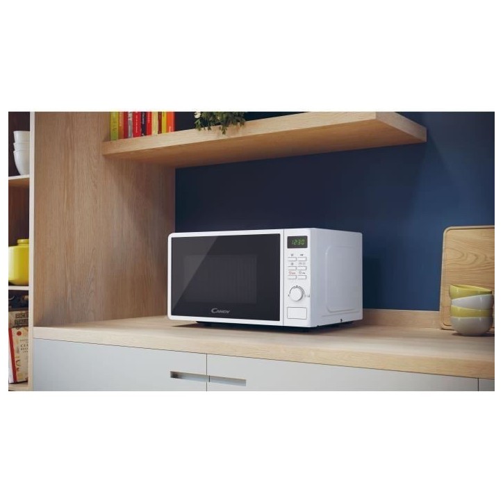 CMWA20SDLWLI Micro-ondes Mono CANDY Idea - 20L - MO : 700W - UI digitale - 5 niveaux de puissance - Blanc CMWA20SDLWLI Micro-ondes Mono CANDY Idea - 20L - MO : 700W - UI digitale - 5 niveaux de puissance - Blanc