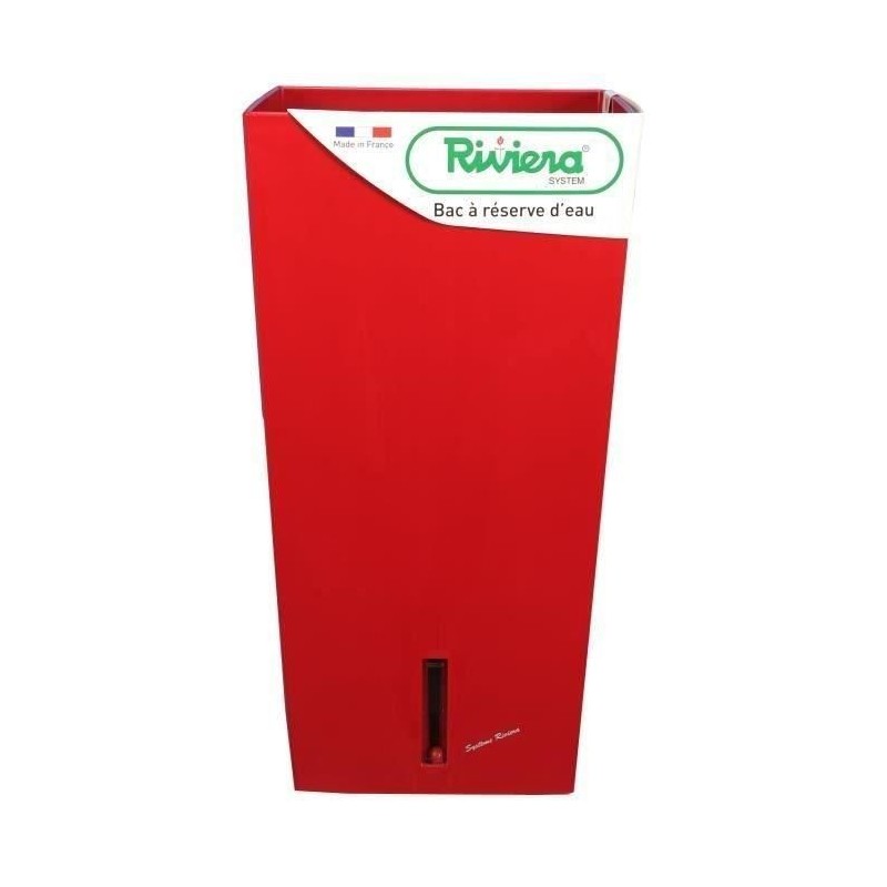 RIVIERA Pot de fleurs carré Eva New en plastique - 37 x 37 x H 68,5 c RIVIERA Pot de fleurs carré Eva New en plastique - 37 x 37 x H 68,5 c