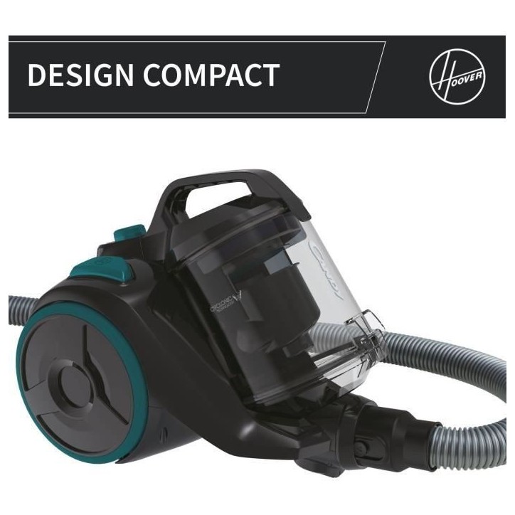 Aspirateur Traineau Sans Sac - CANDY CAF34HM - 800 W - Cassette 2,5 L - 79 dBA - Filtre HEPA 13 lavable