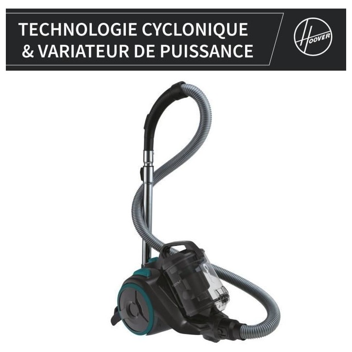 Aspirateur Traineau Sans Sac - CANDY CAF34HM - 800 W - Cassette 2,5 L - 79 dBA - Filtre HEPA 13 lavable