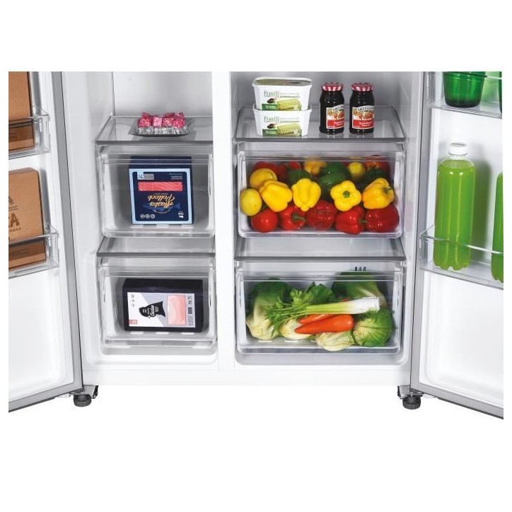 Réfrigérateur Américain - CANDY - CHSBSO-6174XWD - Classe E - 529 L - 39 dB - Inox