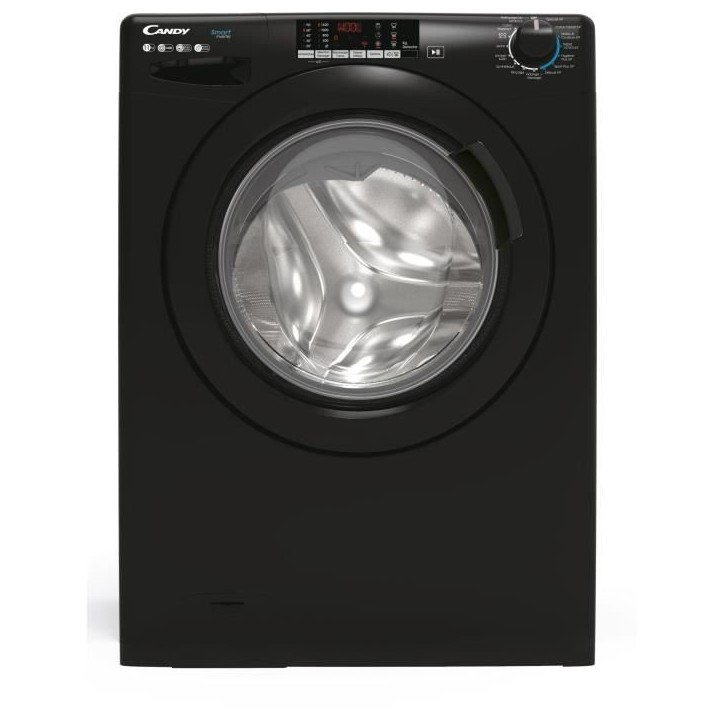 Lave-linge hublot CANDY CS 1411TXMBBE/FR - 11 kg - Induction - L60cm - 1400 trs/min - Classe A - Noir