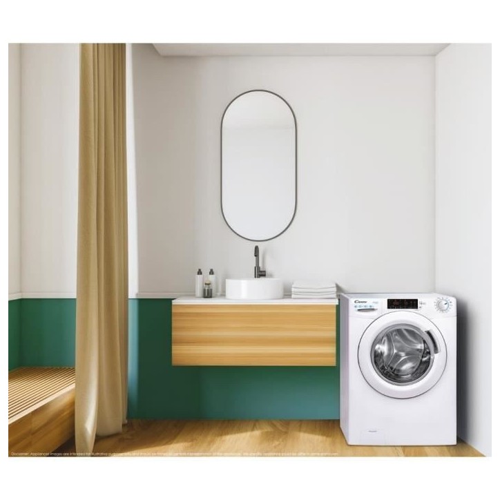 Lave-linge séchant CANDY CSW 475TWME/FR - 7 / 5 kg - moteur BLDC - 1400 trs/min - Classe A - Blanc