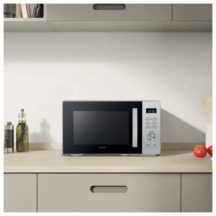 Micro-ondes Grill Candy CMGA31W8DLS 900W 31L - Digital - 45 Menus - Argent