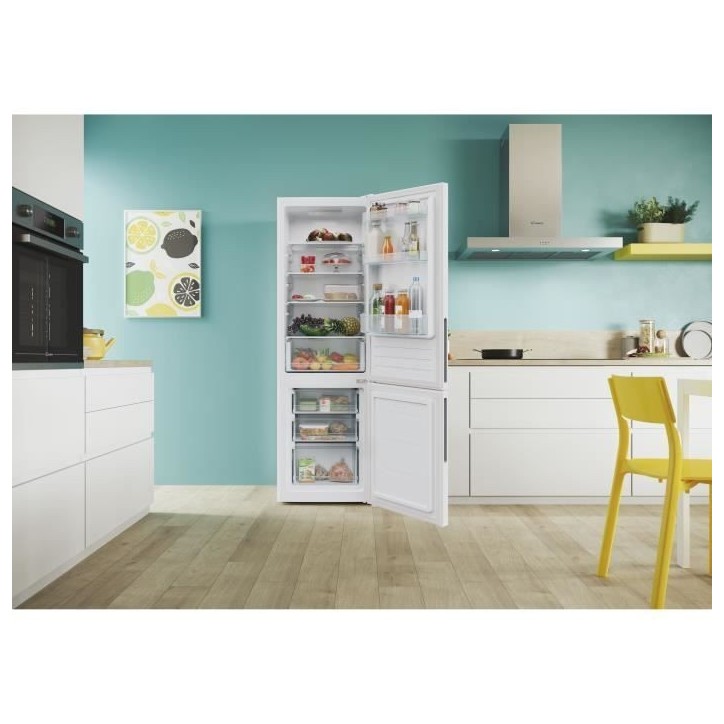 Réfrigérateur combiné - CANDY - CCT3L517EW - Classe E - 260 L - 39 dB - Blanc Réfrigérateur combiné - CANDY - CCT3L517EW - Classe E - 260 L - 39 dB - Blanc