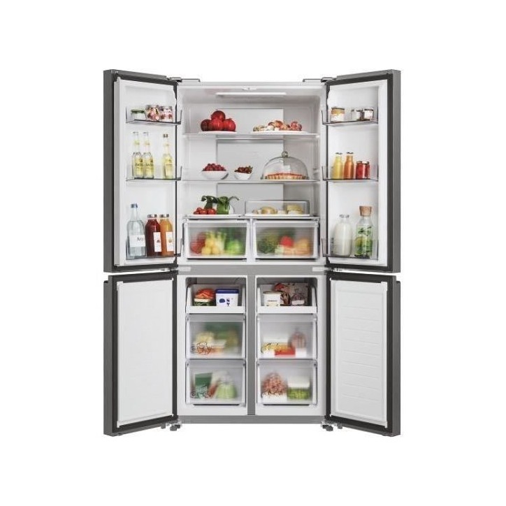 Réfrigérateur multi-portes CANDY CFQQ5T817EPS - 463L (307 + 156L) - No Frost - Classe E - Silver