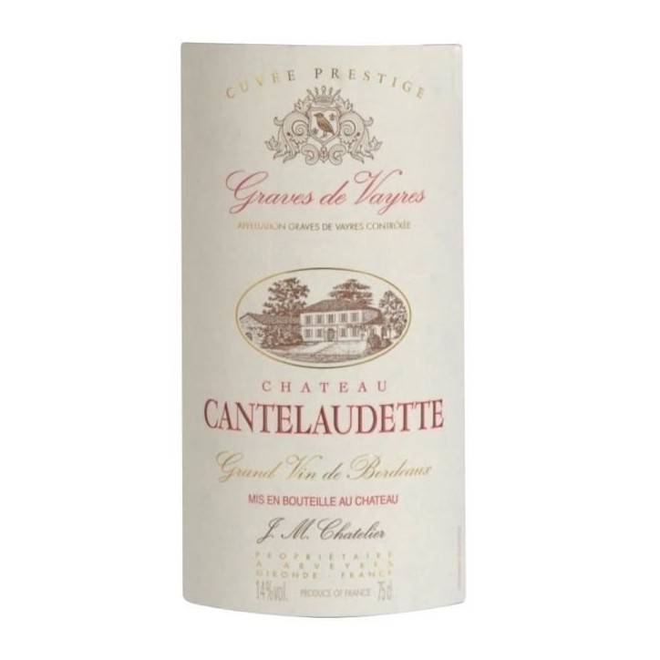 Château Cantelaudette Cuvée Prestige 2020 Graves de Vayres - Vin rouge de Bordeaux