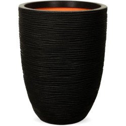 CAPI EUROPE Vase élégant bas RIB NL - 34x46 cm - Noir