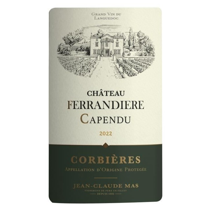 Château Ferrandiere Capendu 2022 Corbieres - Vin de rouge Languedoc