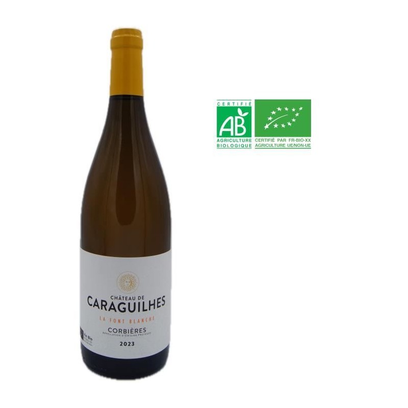 Château des Caraguilhes Cuvée La Font Blanche 2023 Corbieres - Vin b Château des Caraguilhes Cuvée La Font Blanche 2023 Corbieres - Vin b