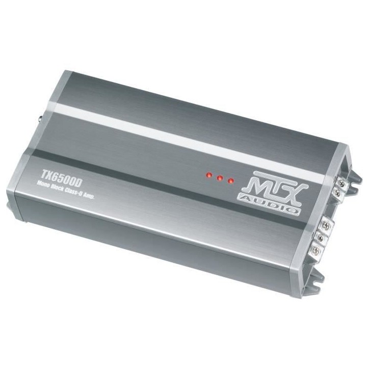 MTX TX6500D Amplificateur voiture Classe-D 1x500W RMS 2 Télécommande EBC Filtres variables
