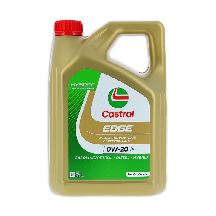 Huile moteur - CASTROL EDGE 0W-20 V - 4L - 0W20 Huile moteur - CASTROL EDGE 0W-20 V - 4L - 0W20