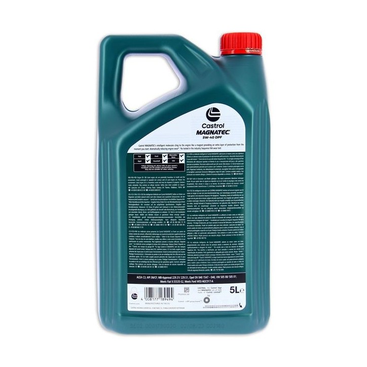 Huile moteur - CASTROL - Magnatec 5W-40 DPF - 5L - 5W40