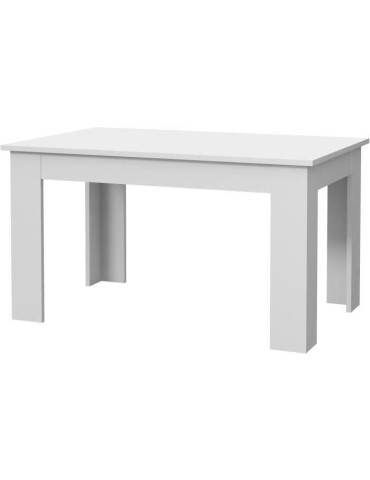 Table a manger PILVI - 4 personnes - Blanc - L 140 x P 90 x H 75 cm