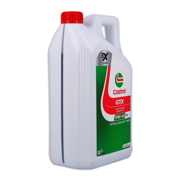 Huile moteur - CASTROL GTX 10W-40 A3/B4 - 5L - 10W40